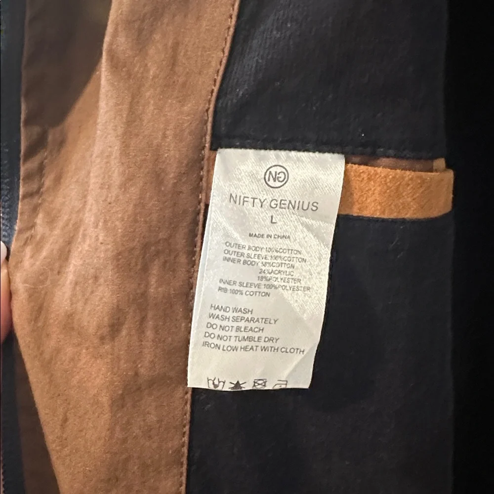 Nifty Genius Men’s Large Black/Brown Outdoor Jacket - Picture 4 of 8